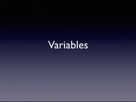 Variables and Loops